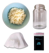 Cultive Seu Próprio Kefir de Leite em Casa – Kit Completo com Frasco, Tampa e Manual - imagem 1