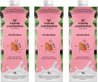 Kit 3 Leite Vegetal Amêndoa Sem Glúten 1L A Tal da Castanha - imagem 1