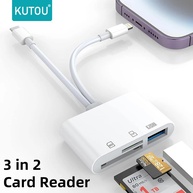 Leitor de Cartão 3 em 1 KUTOU: SD, TF, Lightning - imagem 1