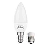 Lâmpada LED Vela C37 Leitosa 4W 3000K E14 Autovolt com Adaptador E27 - Iluminação Aconchegante - imagem 2
