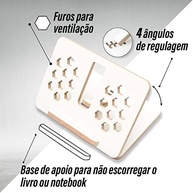 Apoio de Leitura Ergonômico para Livros e Notebook - 4 Ângulos Ajustáveis, MDF Ecológico, Dobrável e Portátil - imagem 5