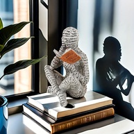 Figura de Leitura Abstrata Moderna - Decoração Exclusiva para Casa e Escritório - imagem 2