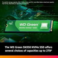 SSD WD Green SN350 500GB NVMe M.2 2280 (Leitura até 2400MB/s e Gravação até 1500MB/s) - imagem 3