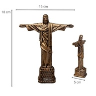 Estátueta Miniatura Cristo Redentor 18 cm em Resina - Lembrancinha Religiosa e Decorativa do Rio de Janeiro - imagem 3