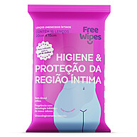 Lenço Umedecido Íntimo Feminino Free Wipes – 16 unidades - imagem 1