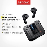 Lenovo LP49: Fones Bluetooth com Cancelamento de Ruído - imagem 1