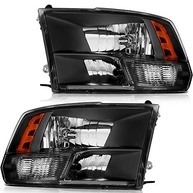 Kit Farol Completo Dodge Ram 1500/2500/3500 (2009-2018) - Lente Transparente, Carcaça Preta - imagem 2