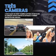 Câmera Veicular 3 Lentes Full HD 1080p com Visão Noturna - Segurança Completa - imagem 3