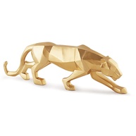 Escultura Leopardo Dourado em Poliresina - Decore com Estilo e Sofisticação - imagem 1