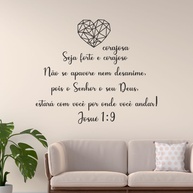 Frase Decorativa Isaias 1:9 - Placa MDF com Letras Pretas para Sala e Quarto - imagem 1
