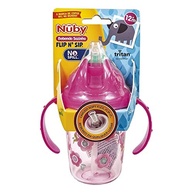 Copo Nuby Tritan com Alça e Canudo Retrátil 240ml - Rosa | Seguro, Leve e Divertido para Crianças - imagem 5