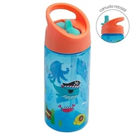Garrafa Aventuras Pirata 400ml Azul - Segura, Leve e Divertida para Crianças - imagem 4