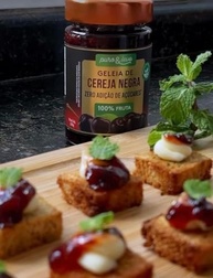 GELÉIA DE CEREJA NEGRA 100% FRUTA ZERO ADIÇÃO AÇÚCAR - PURO & LEVE 230G - imagem 3