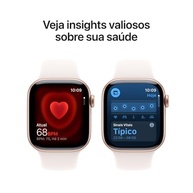 Apple Watch Series 11 GPS 42mm Alumínio Rosa-Dourado com Bracelete Rosa Leve - M/G - imagem 5