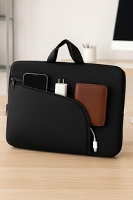 Capa para Notebook 15.6 Polegadas, Resistente à Água, Leve (150g), com Alça e Bolso Frontal, Case Protetora Slim para Trabalho, Faculdade e Viagem, Alça Reforçada, Neoprene - Qualidade Premium - imagem 3