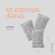 Esponja de Poliéster Diária 3 Peças - Ideal para Limpeza Leve e Delicada - imagem 5