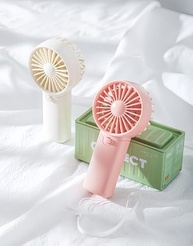 Mini Ventilador Portátil Rosa - Leve, Compacto e Ideal para Atividades ao Ar Livre - imagem 2