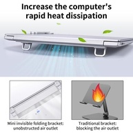 Suporte Ergonômico para Laptop Portátil com Ventilação - Leve, Dobrável e Versátil para Trabalho e Estudo - imagem 4