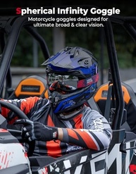 KEMIMOTO Óculos de proteção UV Dirt Bike - 125 g, leve, sem moldura, ampla visão clara, proteção UV para motocicleta, óculos UTV para homens - imagem 4
