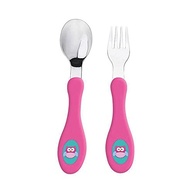 Kit Talher Infantil Garfo e Colher Coruja Colorido - Seguro e Divertido para Refeições Leves - imagem 2