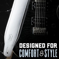 Levy's Leathers Pulseira de couro para guitarra de 7,6 cm de largura com enchimento de espuma e suporte de couro de vestuário - imagem 4