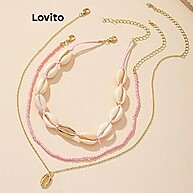 Colar Boho Lovito com Conchas e Miçangas - LFA71043 - imagem 2