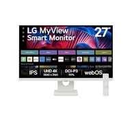 Monitor LG MyView Smart - Tela IPS 27", WebOS, ThinQ Home, Air Play, Screen Share, Bluetooth, – 27SR73U-W - imagem 1