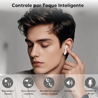 Fones de Ouvido Bluetooth Sem Fio: Liberdade Sonora com Estojo Carregador LED - imagem 3