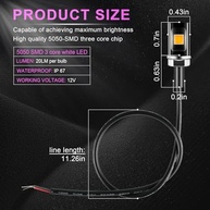 LivTee Luz de Placa de Licença Roxo 2PCS - Super Brilhante 12V, Alumínio IP67 para Carros, Motos e Mais - imagem 5
