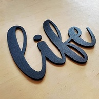 Quadro Decorativo Life 23cm Toque 3D - Palavra Inspiradora em Preto | Decore com Estilo e Arte Artesanal - imagem 5