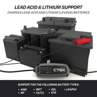 CTEK CT5 POWERSPORT: Carregador Inteligente 12V para Motos, Quadriciclos e Mais (AGM, Gel, LiFePO4) - imagem 5