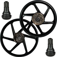 Par de Rodas Liga Leve Smartfox para Honda Pop 100/110 Freio a Tambor (2007+) com Rolamentos e Bicos - imagem 1