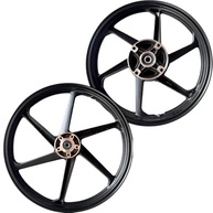 Par de Rodas Liga Leve Bros 160 Freio a Disco - Modelo Original Preto 6 Pontas - imagem 3