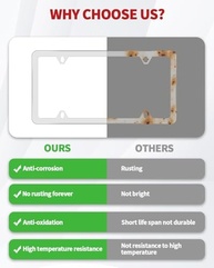 Kit 2 Suportes de Placa Cromada Universal em Liga de Zinco - Elegância e Durabilidade para Seu Carro - imagem 5