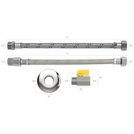 Kit Ligação Aquecedor Água/Gás Blukit 1/2" x 40cm - Conexão Segura e Durável - imagem 3