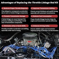 Kit Haste de Ligação do Acelerador Ajustável para Dodge D250/D350/W250/W350 5.9L Diesel (1991-1993) - OE 5011956AB - imagem 5