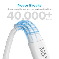 Cabo Iphone/Cabo Lightning I2GO Certificado MFi 1,2m 2,4A PVC Flexível Flat Branco - I2GO Basic - imagem 3