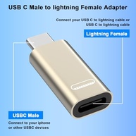 Pacote com 2 Adaptadores USB-C para Lightning MFi: Áudio, Carga e Dados - imagem 3