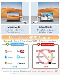 Adaptador Lightning para HDMI Apple MFi: Tela 1080p e Carregamento para iPhone/iPad - imagem 3