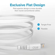 Cabo Iphone/Cabo Lightning I2GO Certificado MFi 1,2m 2,4A PVC Flexível Flat Branco - I2GO Basic - imagem 4
