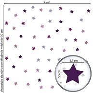 Adesivo de Parede Infantil Estrelas Roxas e Lilás - Kit com 50 Unidades para Decoração Divertida - imagem 4