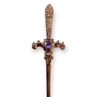 Adaga Cigana em Metal Cobreado com Pedra Lilás - 15cm - Simbolismo e Elegância - imagem 2