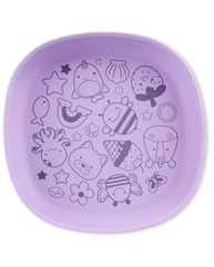 Prato Infantil Silicone Zoo Lilás Skip Hop - Estimule a Imaginação nas Refeições - imagem 1