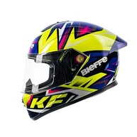 Capacete Bieffe B-12 KF Amarelo Limão/Roxo 60: Segurança e Estilo com Duas Viseiras - imagem 2