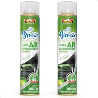 KIT 2 Limpa Ar Condicionado Carro Breeze Lima Limão Pro Auto 300ml - Refrescância e Higiene Profunda - imagem 2