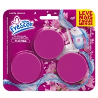 Bloco Sanitário Desodorizador Triplo 45g - Limpa, Perfuma e Colore a Água com Fragrância Floral - imagem 1