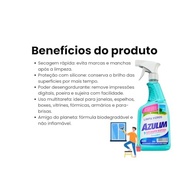 Limpa Vidros Azulim Spray - Brilho e Limpeza Impecáveis para Qualquer Superfície - imagem 3