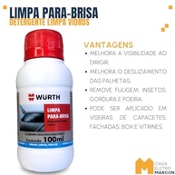 Kit 3 Limpa Para Brisa Wurth 100ml: Visibilidade Cristalina e Segurança Máxima - imagem 4