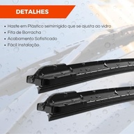 Palhetas Limpador Parabrisa Silicone Tiger Auto Específica Fiat Grand Siena 2012-2016 (Par) - imagem 5