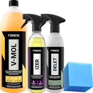 Kit Completo Vonixx: Delet Descontaminante Ferroso + Izer Limpador + V-Mol Restaurador Pneus - imagem 2